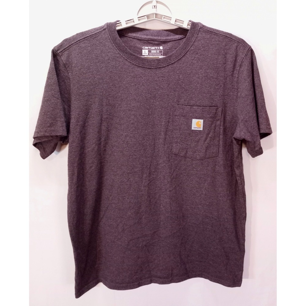 Carhartt Loose Fit Short Sleeve Women's Pocket T-Shirt Large, Blackberry Heather